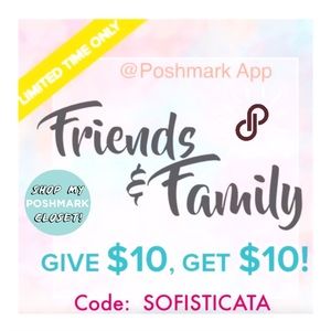 Sign up @Poshmark app Get $10 on your 1st purchase